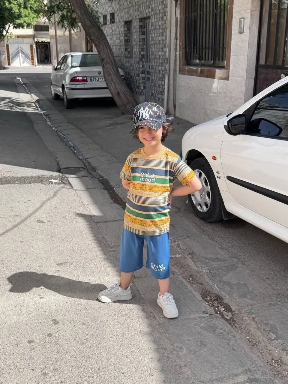 💞 ست تیشرت شلوارک طرح موود 💞
