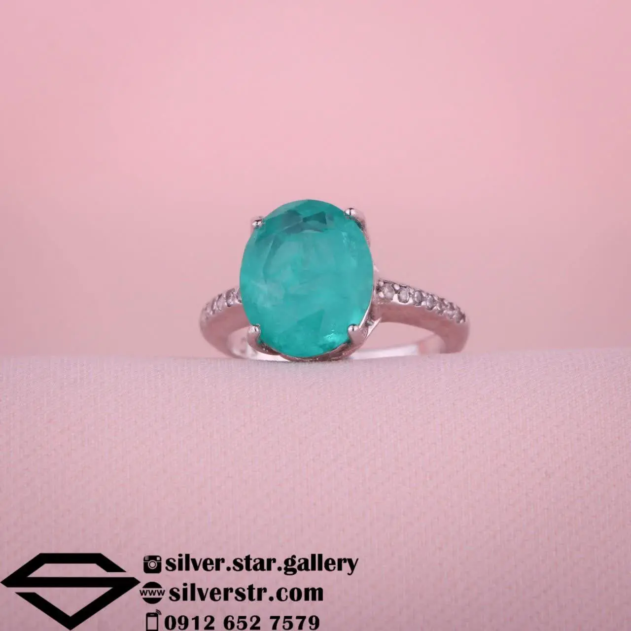 💎 انگشتر زنانه زمرد اتمی کد...