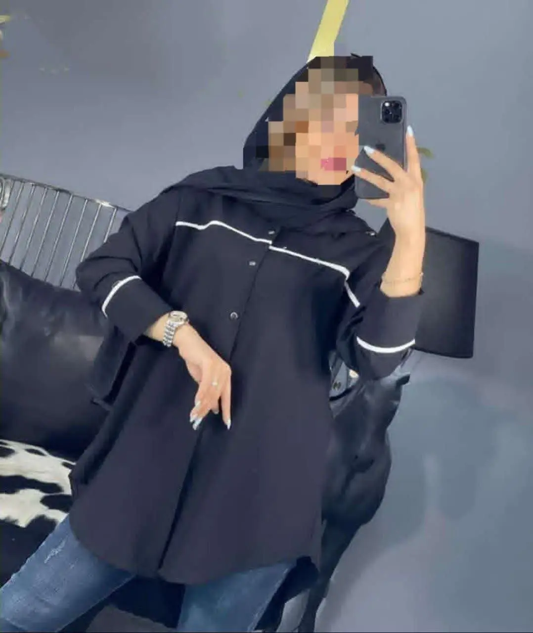 ❤️ مانتو مدل آنالیزا🏴 ((ویژه #محرم)) 🏴
