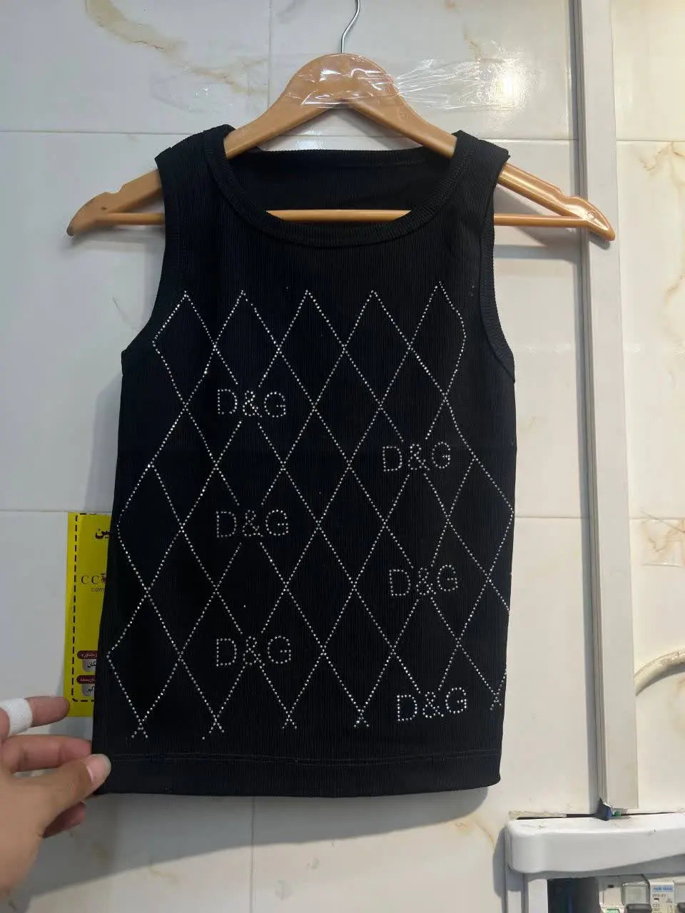 👚تاپ کتی چاپ نگینی هر طرح پ...