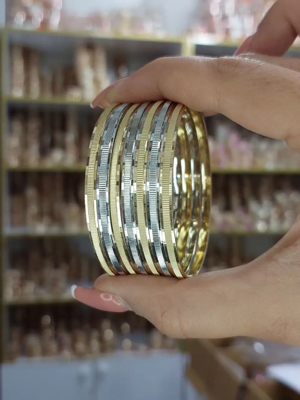 #النگو ۳میل دورنگ طلا‌روس جدید😍
