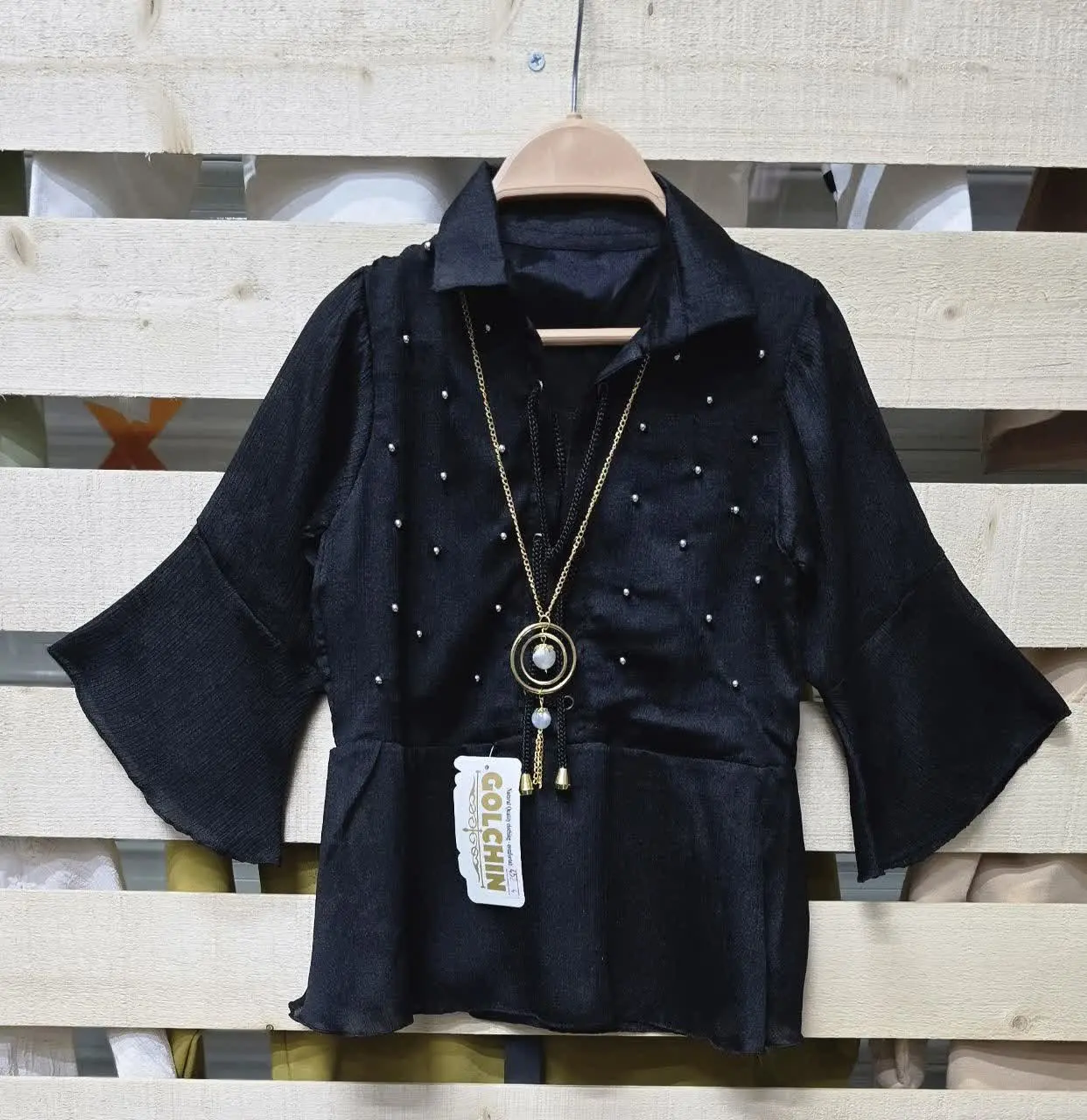 ♨️ شومیز مشکی آستین دار😍