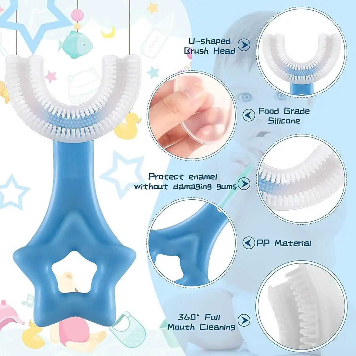 🏆مسواک کودک مدل U
