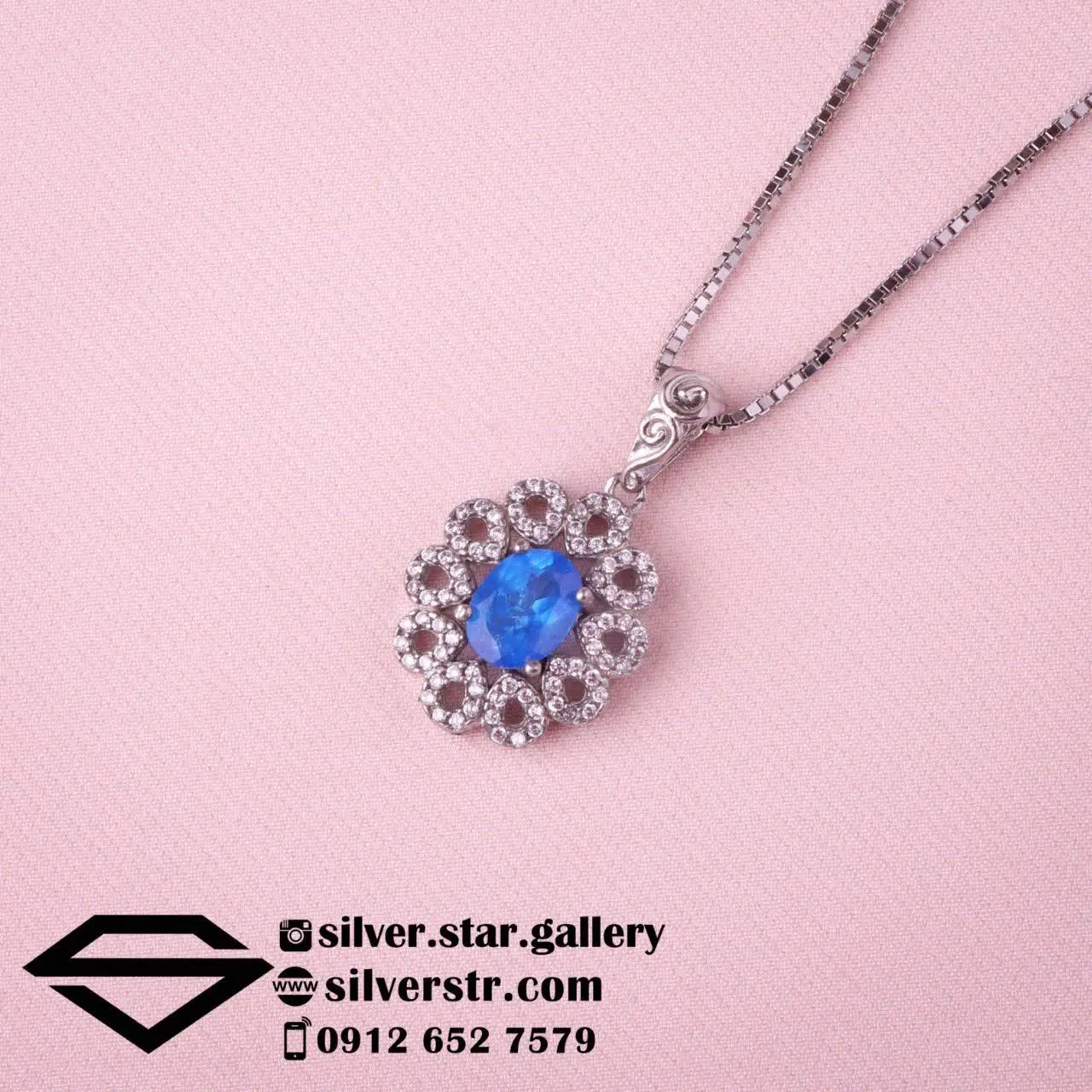 💎 پلاک #زنانه توپاز سوئیس کد ۱۲۵۸
