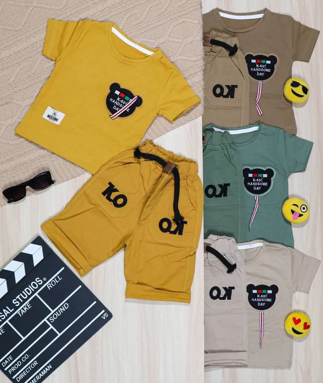 👫تیشرت و شلوارک کتان گلدوزی HAND SOME👫
