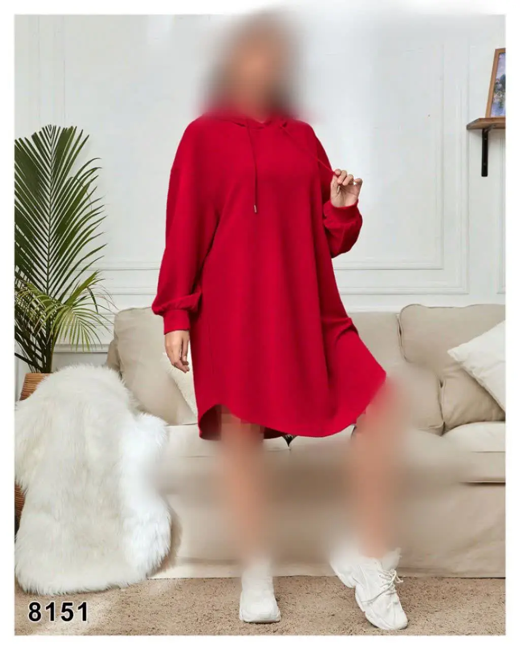 هودی بلند کیمونو کلاهدار
