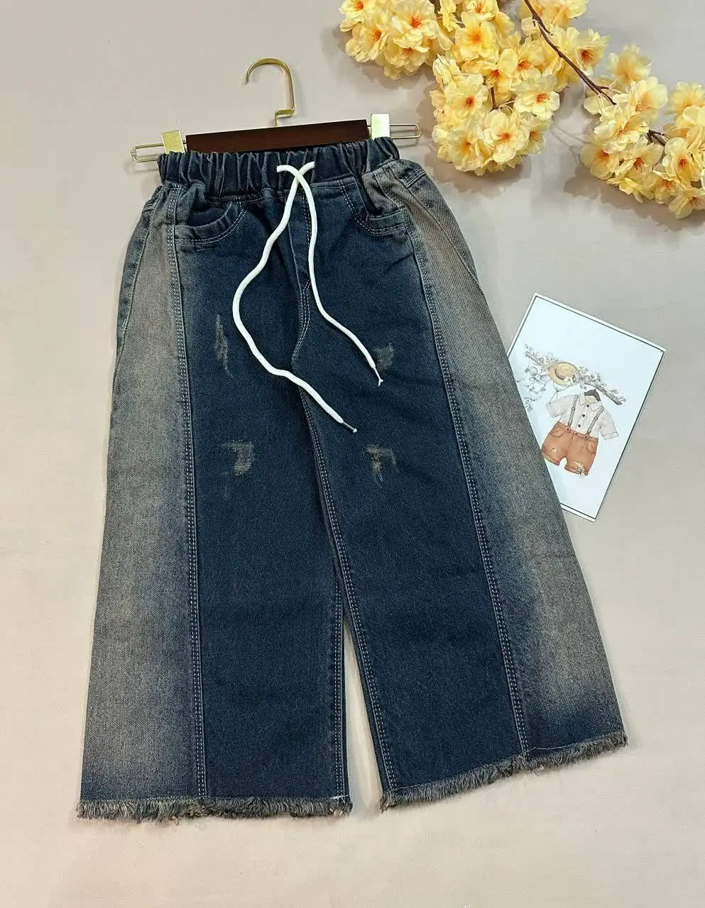 👔شلوار لی شافل دمپا ریش کثی...