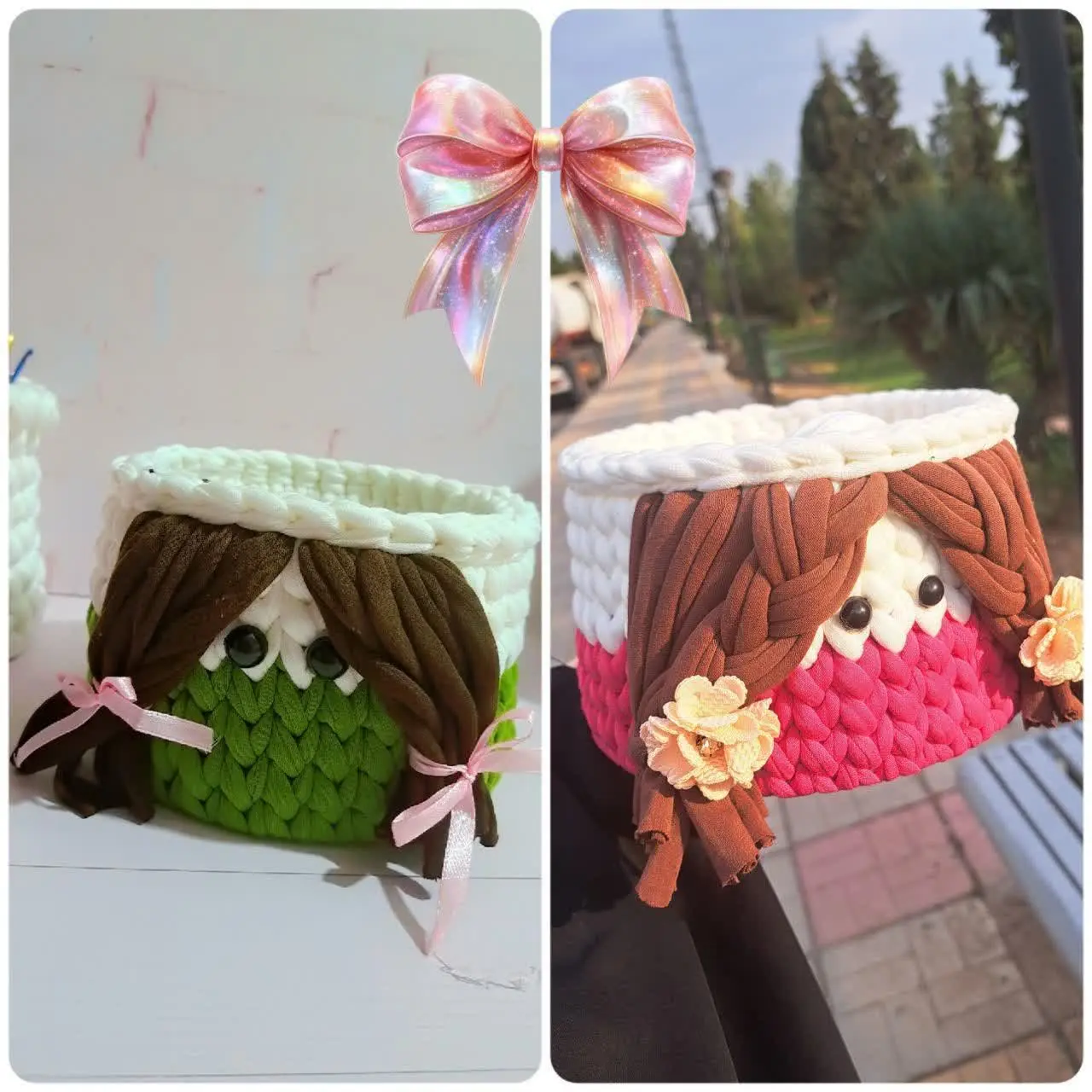 سبدای جامدادی رومیزی رو ببینید چه خوشگلن🥺😍
