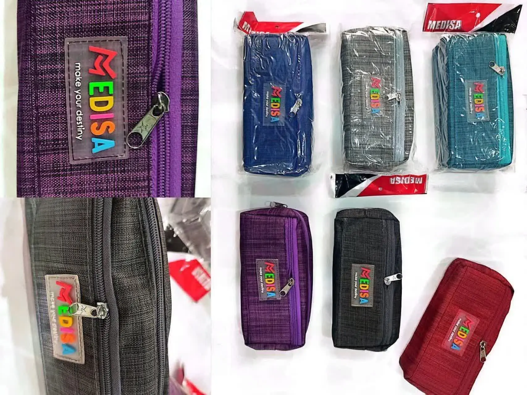 جامدادی سه زیپ سر زیپ فلزی
