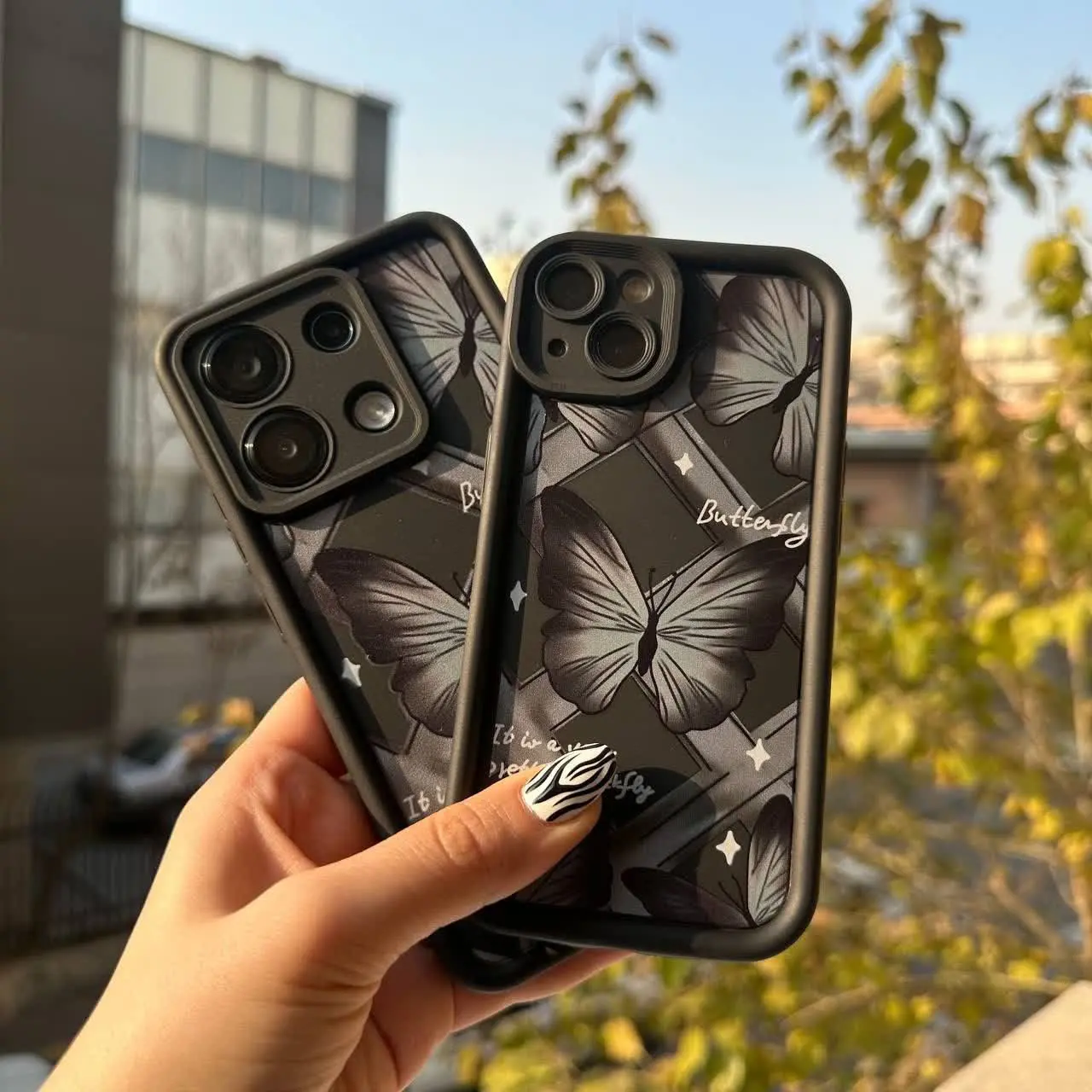 📱مدل قاب: قاب سولید پروانه مخصوص انواع #سامسونگ #شیائومی و #آیفون 
