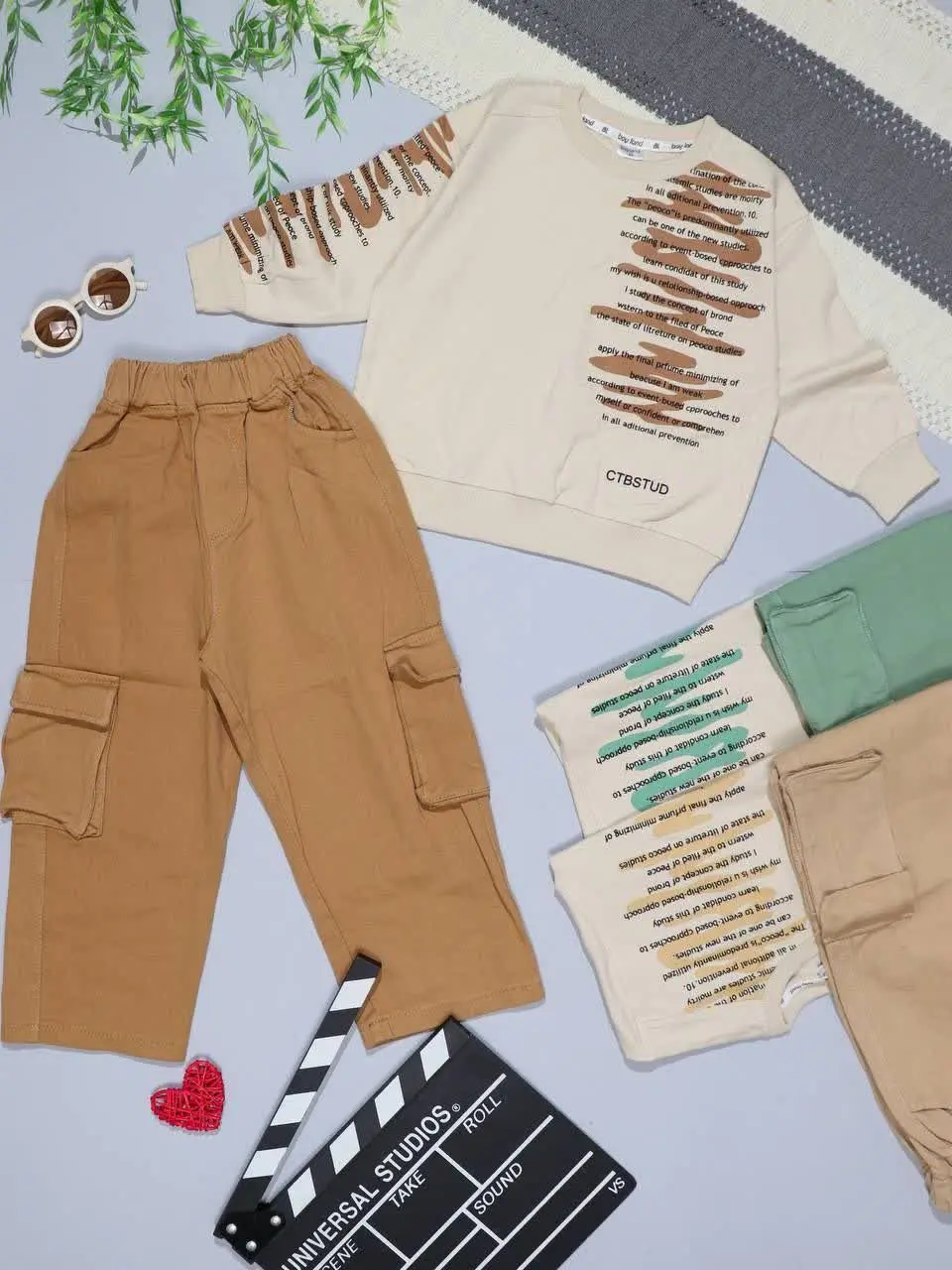 👫بلوز و شلوار کتان چاپ CTBS...