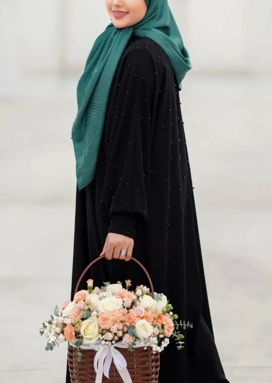 🌀عبا آیلا مشکی مرواریدی🦪