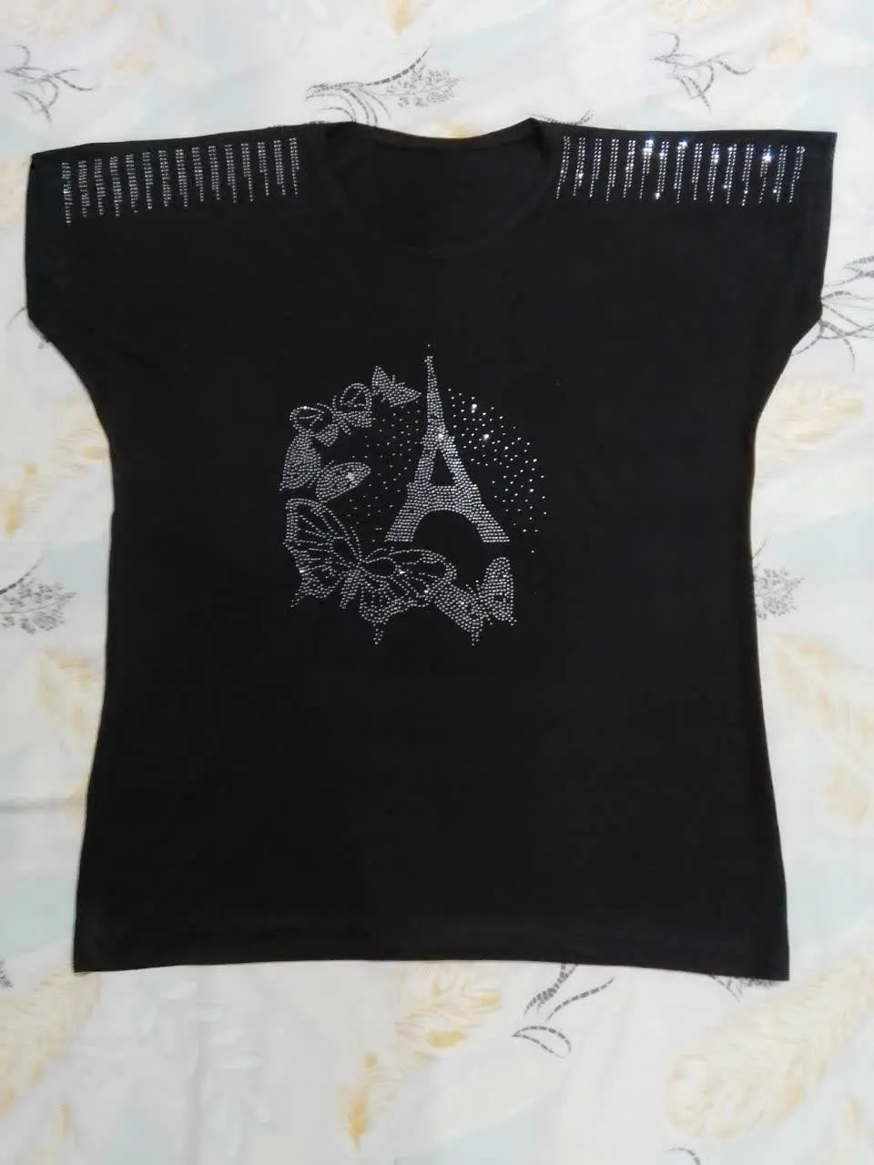 تیشرت نخ پنبه نگین دار
