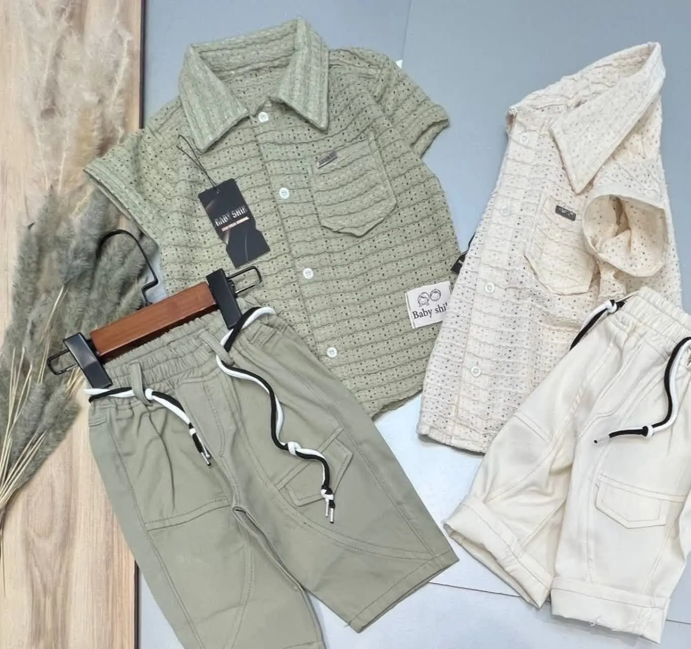 پیراهن با شلوارک کتان درجه...