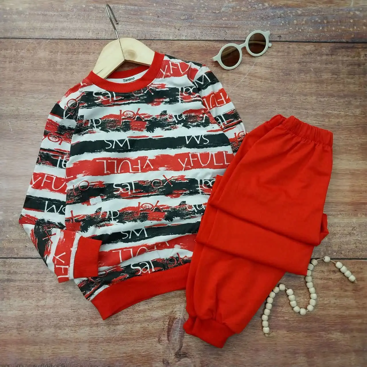 🍁🍂بلوز و شلوار پسرانه پارچه...