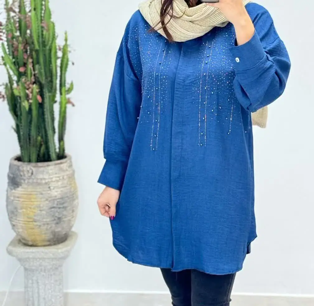 💥مانتو قواره بزرگ نگین دار