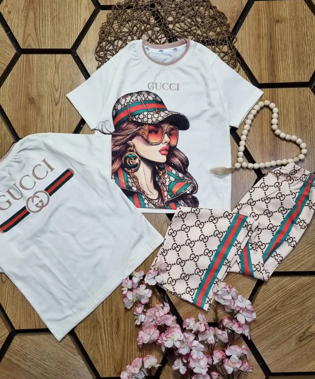 🌺تیشرت با شلوار بگ دخترانه 👱‍♀
