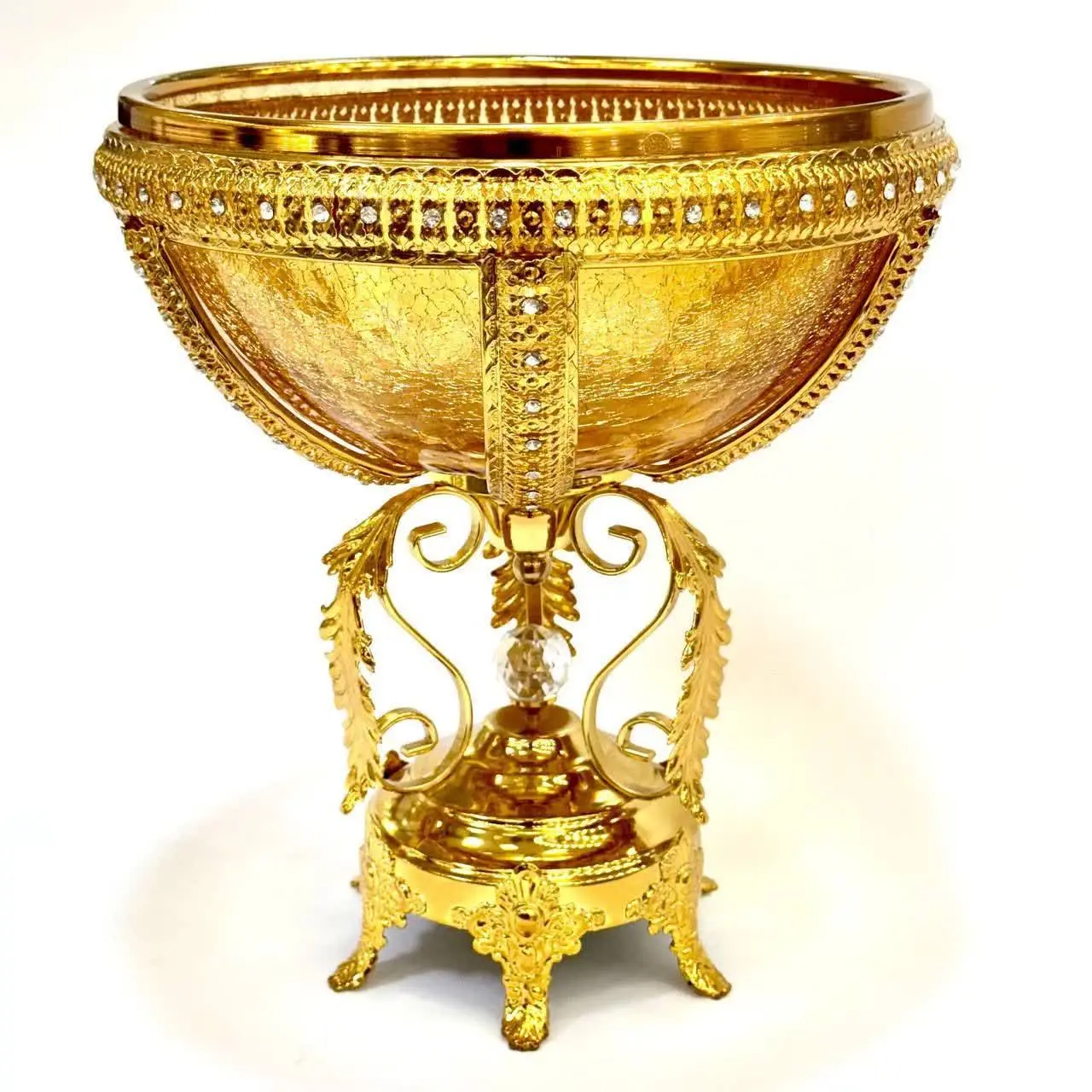 آجیلخوری شیشه ترک پایه دار کد