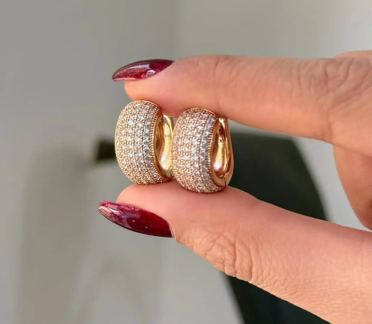 💍گوشواره ی فول نگین توپولو 🤩