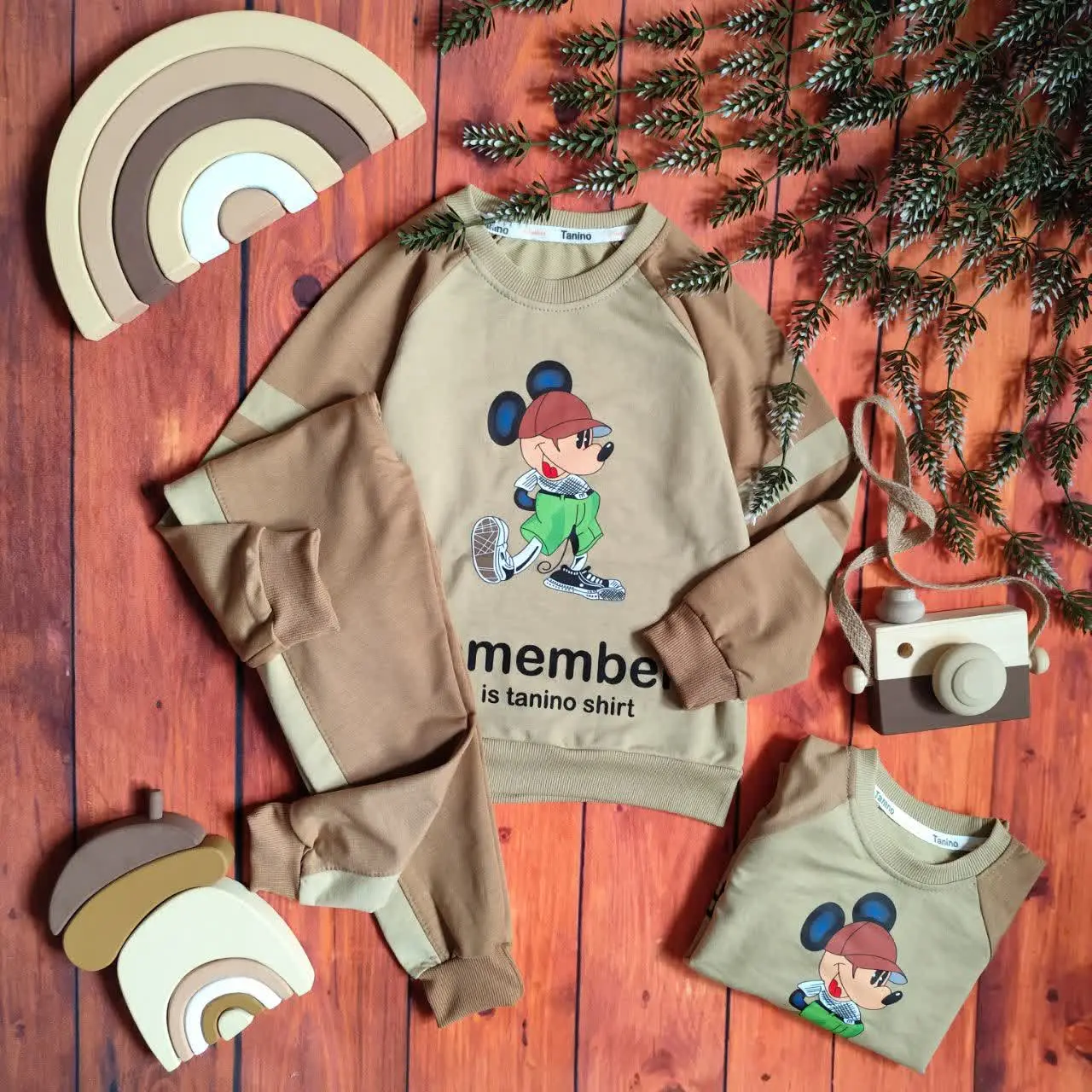 😍ست بلوز و شلوار پسرانه میک...