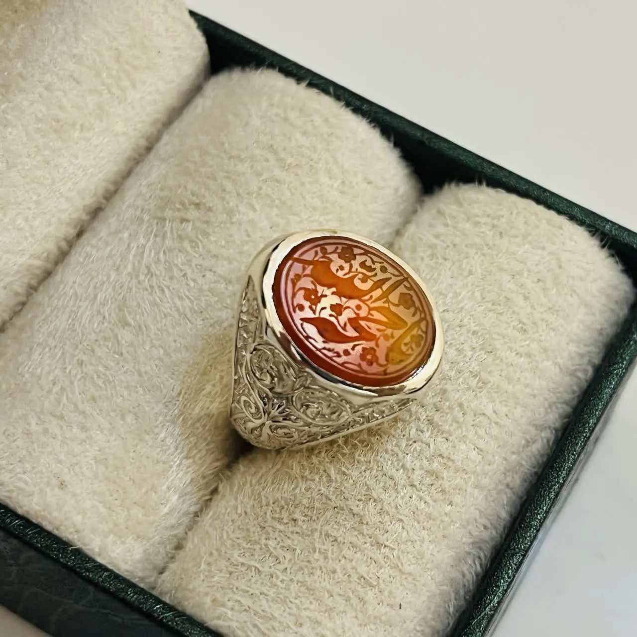 🔸 انگشتر عقیق یمنی