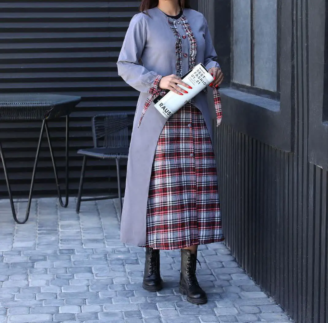 💞دوتیکه مانتو و دامن مدل آروشا💞
