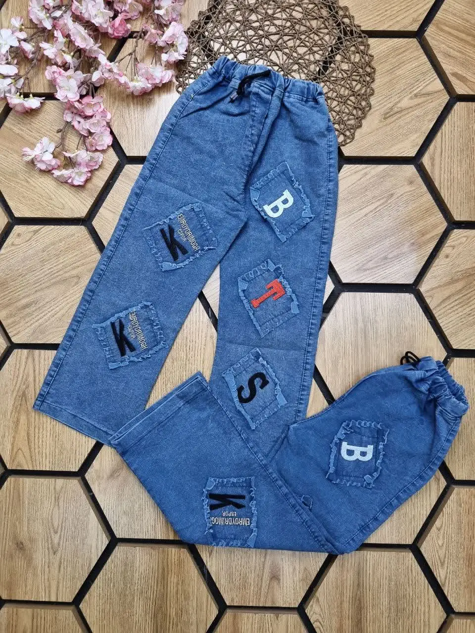 👖شلوار بگ نیل دخترانه 👧