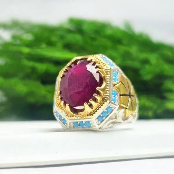 💎انگشتر یاقوت سرخ اصلی مردانه