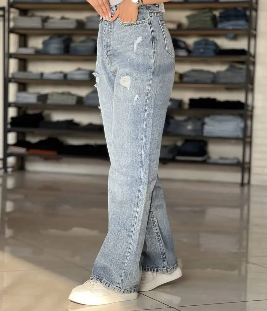 نام: شلوار جین نیم بگ مدل فهامه
