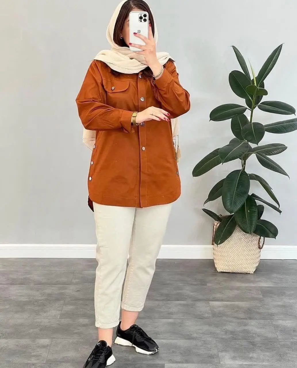 ☔️نام: مانتو کتان بغل دکمه
