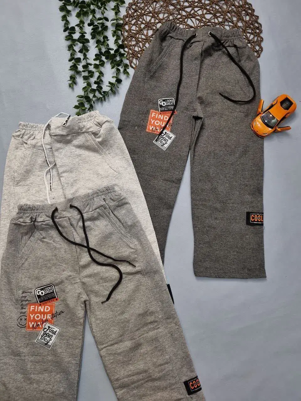 👖شلوار راحتی بگ ملانژ پسرانه🧑🧑