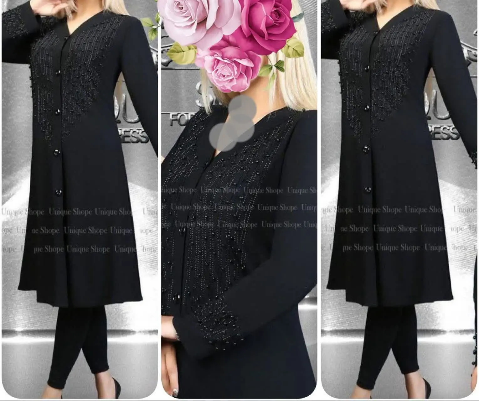 ❤️نام: مانتو مدل مهنوش🏴 ((ویژه محرم)) 🏴
