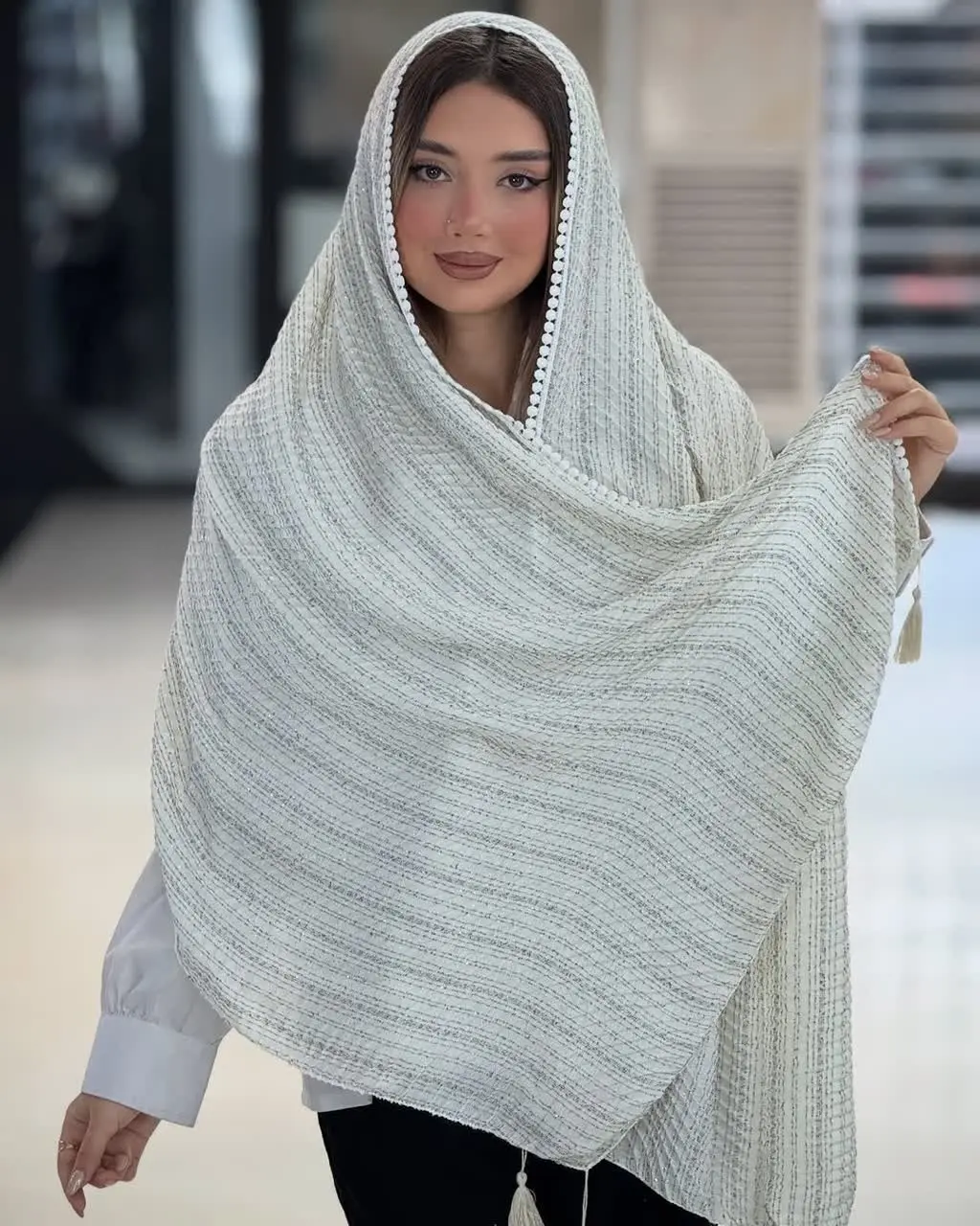 🔥شال پلیسه دور عدسی