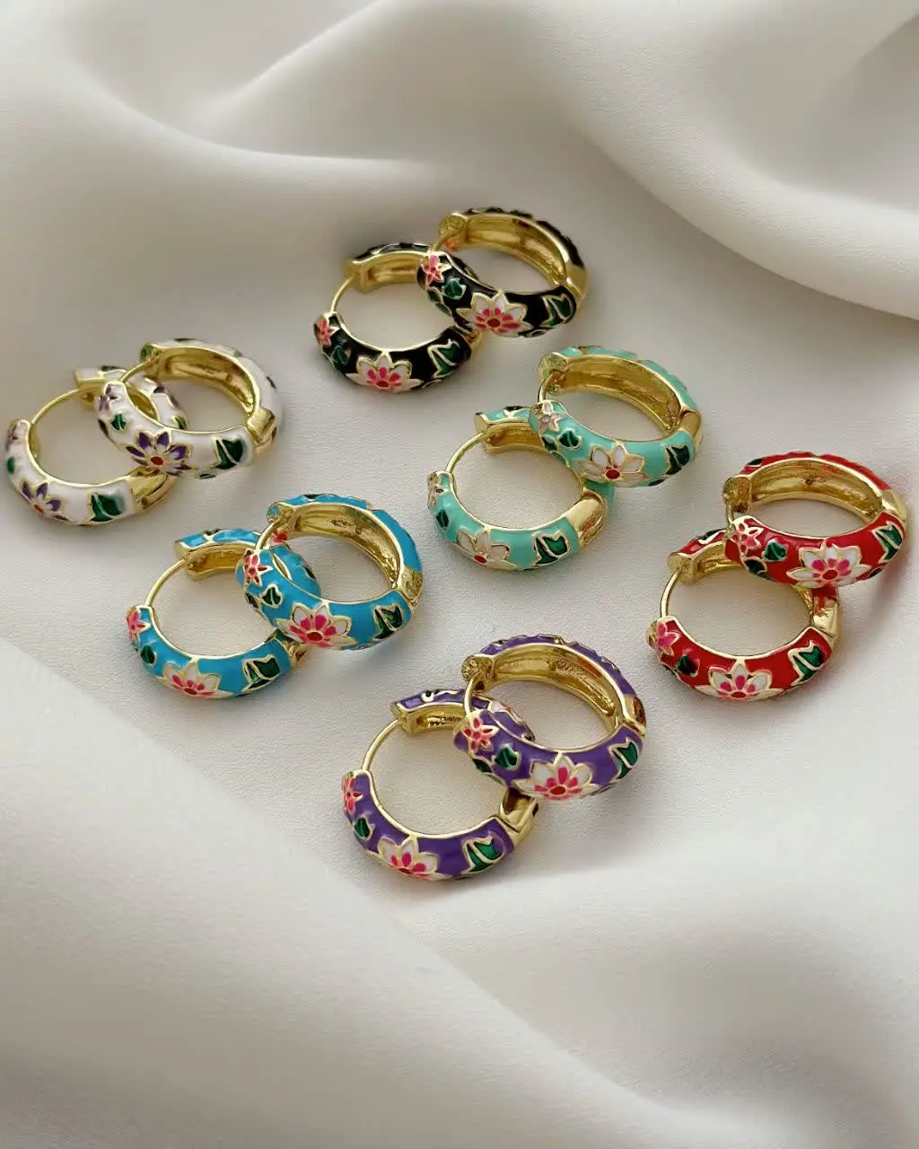 #گوشواره میناکاری استیل کد ۱۹۱۸
