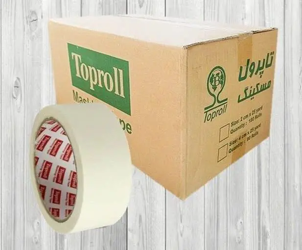 چسب کاغذی ۴ سانت ۲۵ یارد تاپرول
